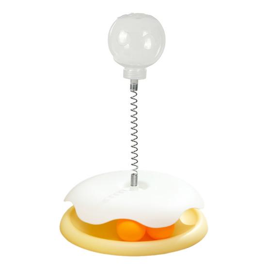 Interactive Cat Treats Dispenser Toy Leaking Food Ball Pet Feeder Toy Puzzle Pet Slow Feeder with Ball Track for Indoor Cats Dogs