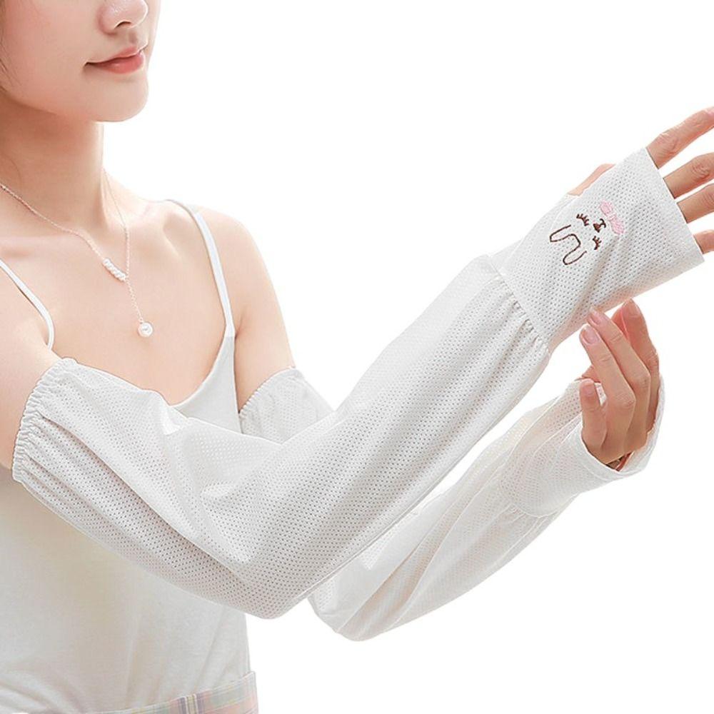 Rabbit Sunscreen Sleeve UV Protection Sun Protection Cover Thin Ice Silk Sleeves  Cycling