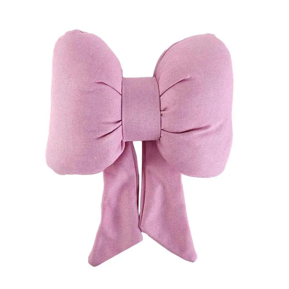 1 PCS Cute Ribbon Bow Car Neck Pillow Comfortable Neck Rest Cushion Simple Adjustable Auto Cotton Headrest