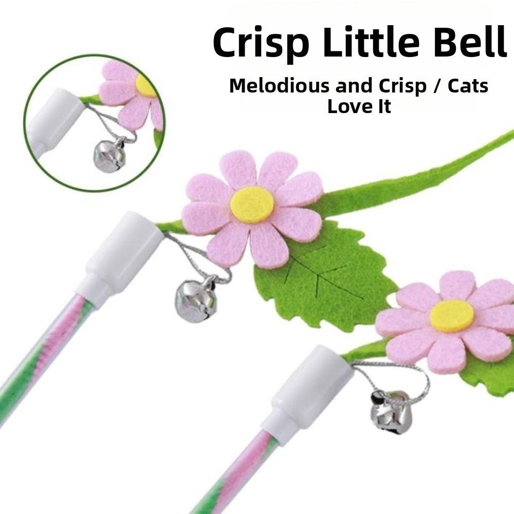 Felt Teaser Cat Wand Flower Leaf Shaped Cat Interactive Toy Cat Teaser Rod  Interactive Playing
