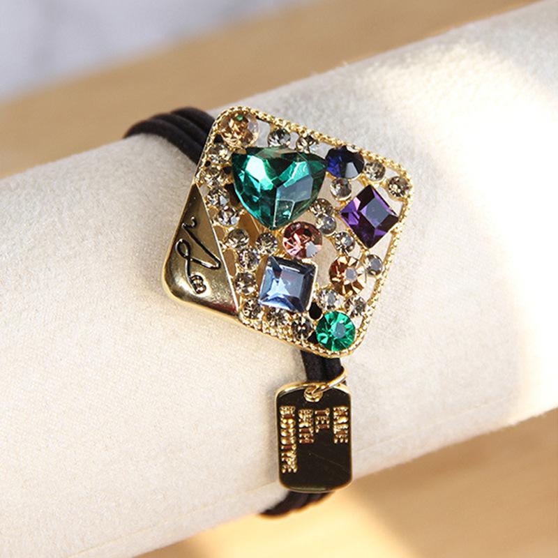 Модные эластичные резинки для волос со стразами для девочек, кольцо для волос, веревка, резинка-скранчи, аксессуары, украшение для хвостика, аксессуары