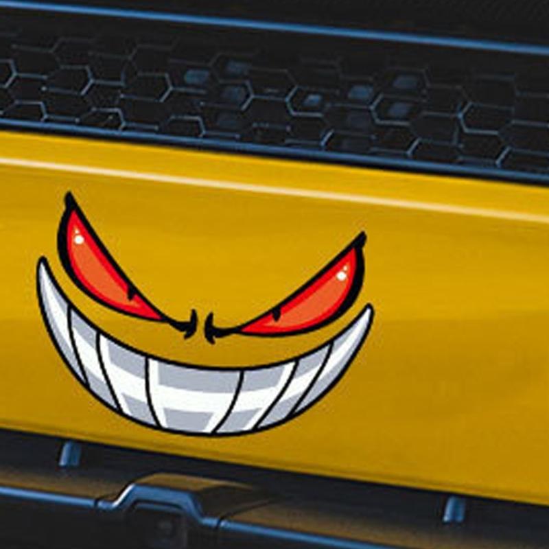 Наклейка на скутер в стиле «Зубы животных» 3D тисненый дизайн Светоотражающая наклейка Безопасная Водонепроницаемая для мотоциклов Транспортных средств