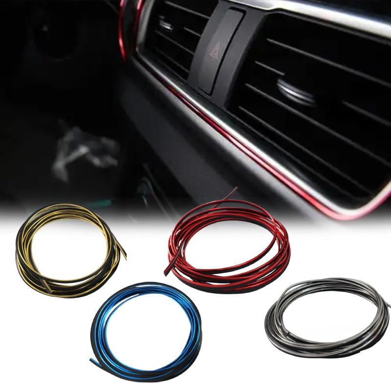 Styling Car Moulding Decorative Filler Strip Interior Exterior Set Red Meters 5