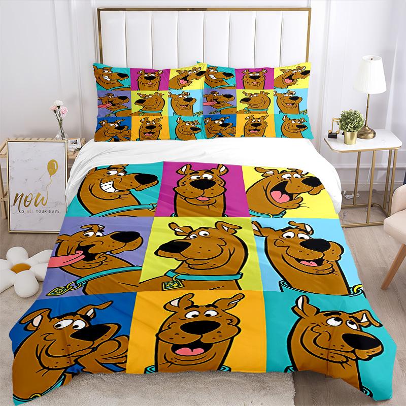 Scoobydoo Pop Art Print 3Pcs Bedding Setduvet Cover With 2 Bedropillowcase Home Birthday Gift