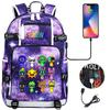 Rhythm Box Printed USB Backpack Teenagers Students Casual Large Capacity Travel Daypack