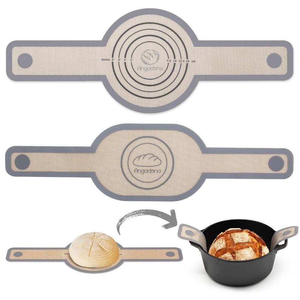 2Pcs Silicone Baking Mat Set Non-Stick Dough Transfer Mat Liner Bread Sling Kitchen Baking Tools