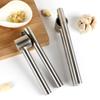 304 Stainless Steel Garlic Press and Peeler Set - Mincer, Masher, and Puree Maker for Home Use