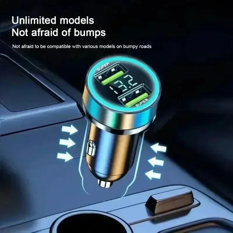 Автомобильное зарядное устройство 240 Вт, быстрая зарядка, 2 порта USB, адаптер для iPhone, Samsung, Xiaomi, быстрая зарядка, зарядные устройства с цифровым дисплеем
