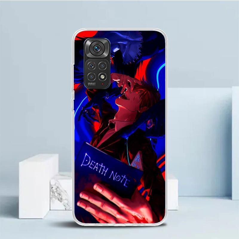 N-Note D-Death Yagami Light Soft Cover for Xiaomi Redmi Note 15 14 13 12 Pro Plus Phone Case 14S 11S 11T 11E 10S 10 4G Pattern S