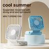 Hanging Neck Fan Mini Turbine Fan Portable Folding Fan Small Handheld Mute Fan USB Rechargeable Multi-functional Electric Fan