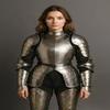 Handmade Women's Medieval Armor Steel Pauldrons, Gorget Corset Best Item for Gift