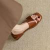 Летние сандалии, женская обувь на плоской подошве, женские сандалии, обувь из натуральной кожи, лаконичная обувь для женщин