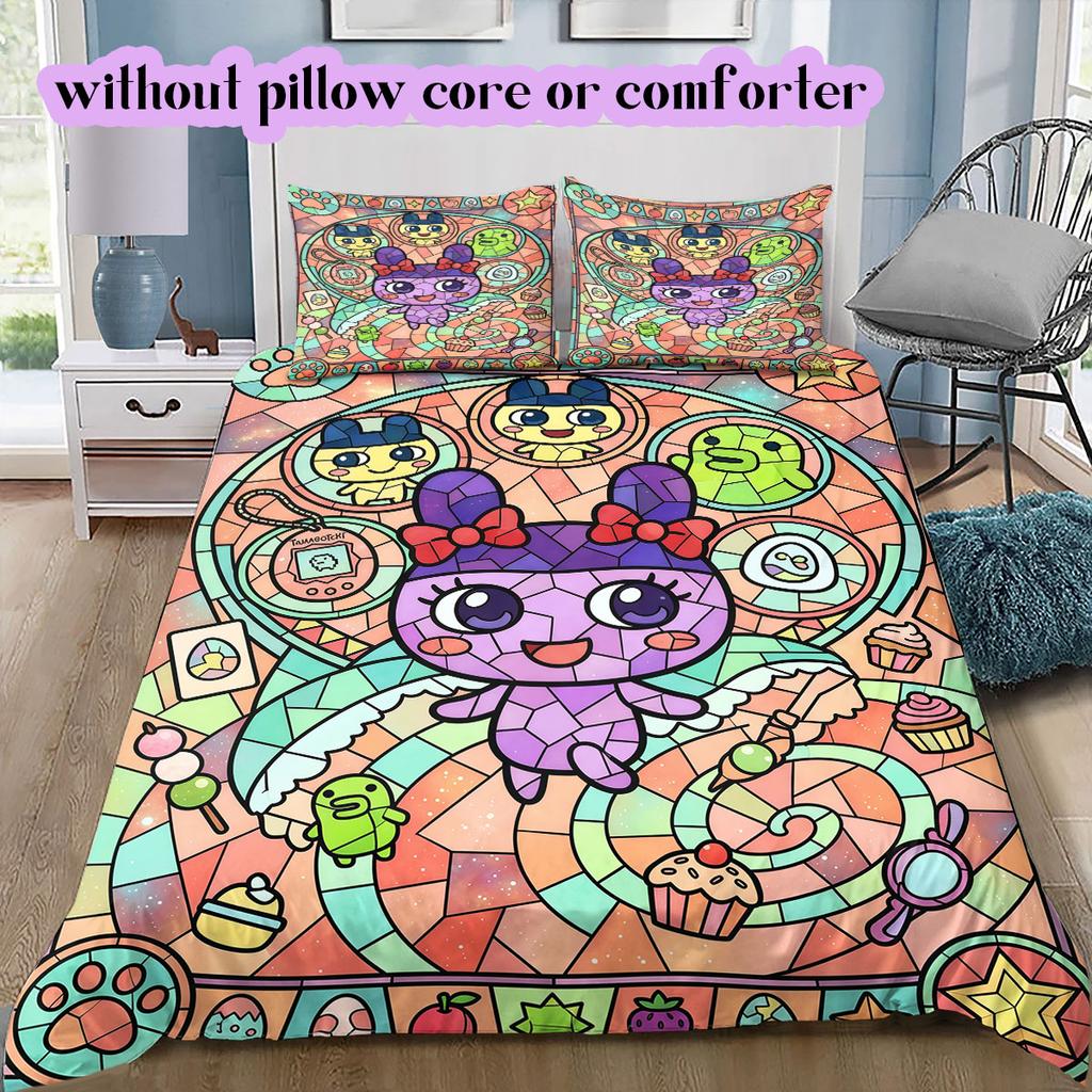 Nostalgic Tamagotchi Printed Duvet Cover Bedding Set, Relive the Fun, Various Sizes Available
