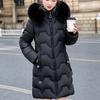 Fashion Winter Coat Female Long Parkas Hooded Faux Fur Collar Loose Thick Women's Jackets