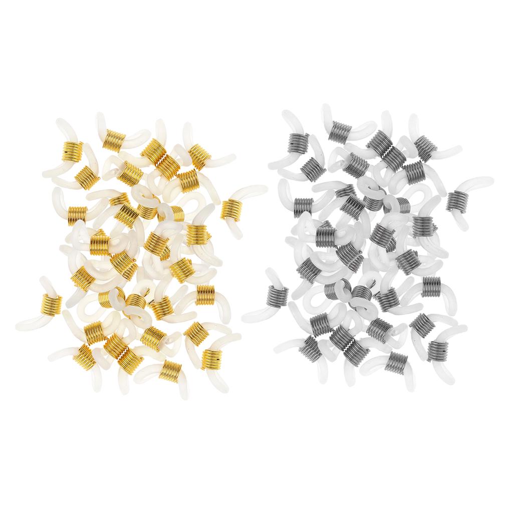 50 шт., резиновые металлические концы, соединители, фиксаторы, держатель для цепочки для очков