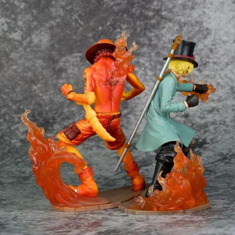 Фигурка Аниме One Piece 13 см Лихорадочный Действие Пламя Эйс Сабо Статуэтка Действия ПВХ Коллекционная Модель Кукла Игрушки Детский Рождественский Подарок