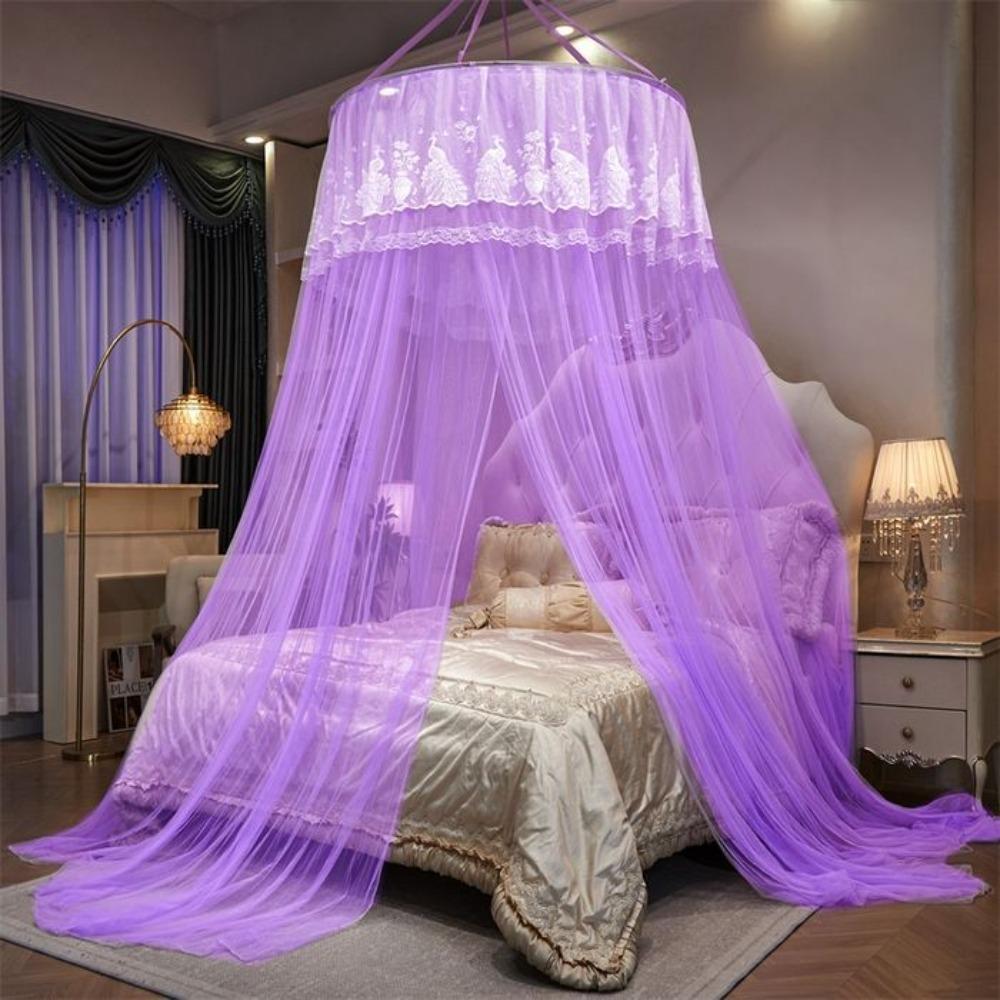 Fine Mesh Hanging Princess Mosquito Net Lace Bed Canopy Romantic Dome Mosquito Net  Girls Room