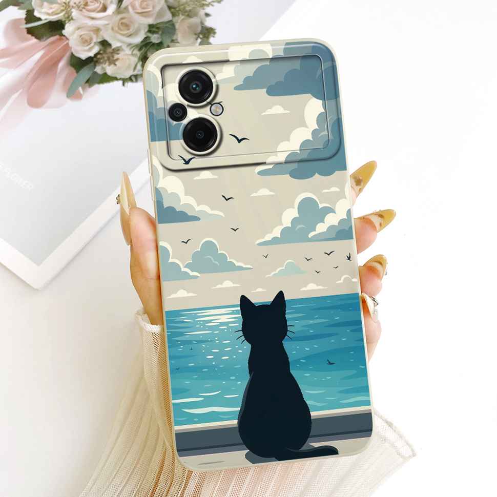 Для Xiaomi Poco M5 Чехол Милый Кот Книжка Мягкий Силиконовый Чехол для Телефона Для Xiaomi Poco M5 PocoM5 4G Задняя Крышка Capa