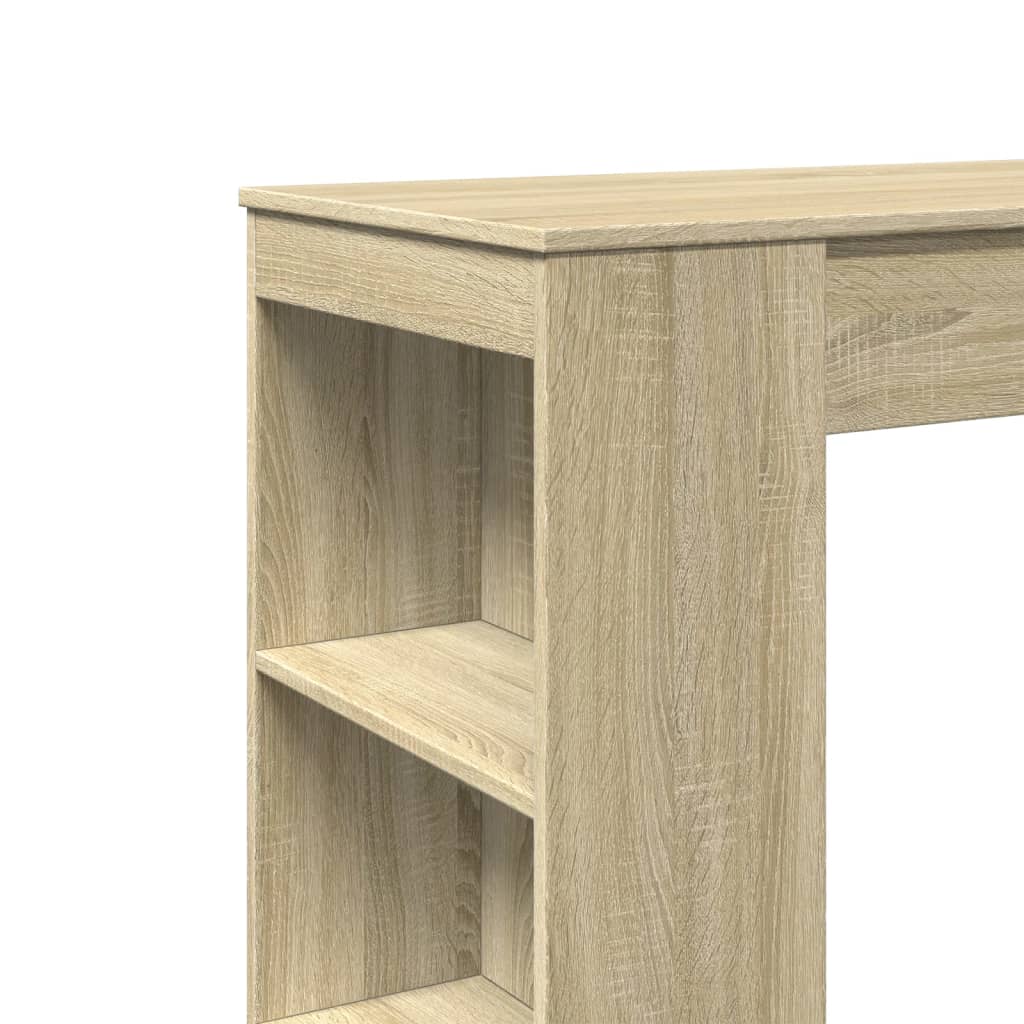 Bar Table with Shelf Sonoma Oak 95x47x103.5 cm Engineered Wood