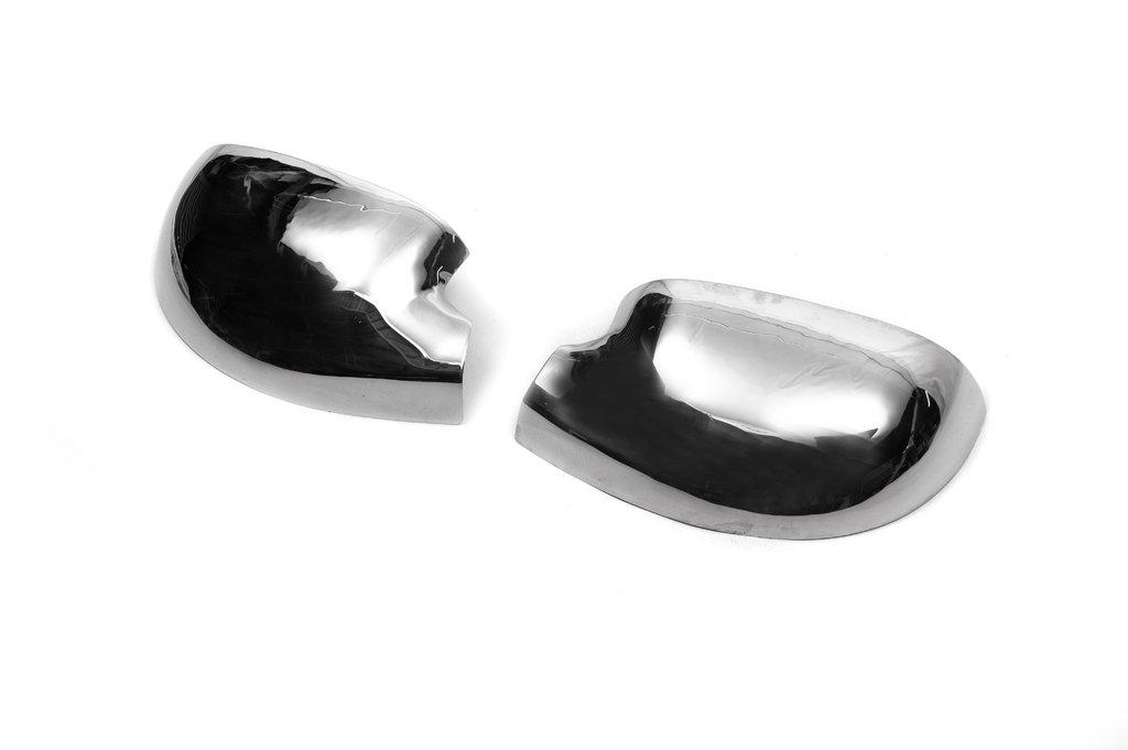 Накладки на зеркала верхняя часть (2 шт, нерж) для Dacia Logan I 2005-2008 гг