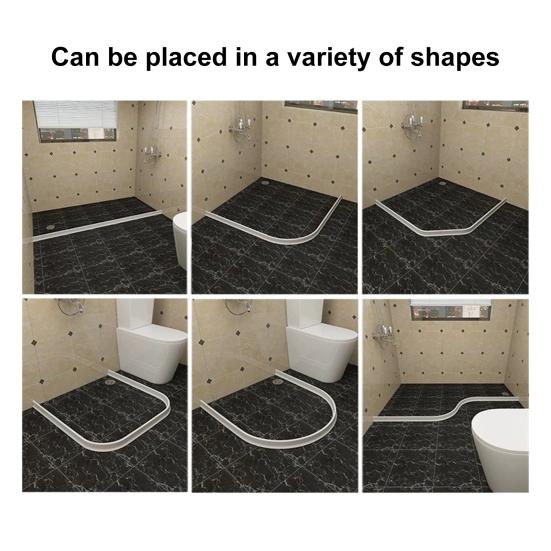 100/200 см складной порог для душа, водонепроницаемая самоклеящаяся силиконовая барьерная полоса для кухни, ванной, сухого и влажного разделения, сгибаемая