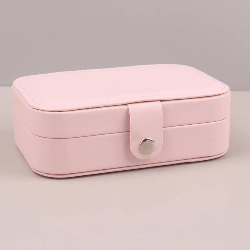 1 шт. портативный двухслойный ящик для хранения ювелирных изделий-упорядочение сережек, ожерелий и колец-настольный органайзер из искусственной кожи для использования в отеле