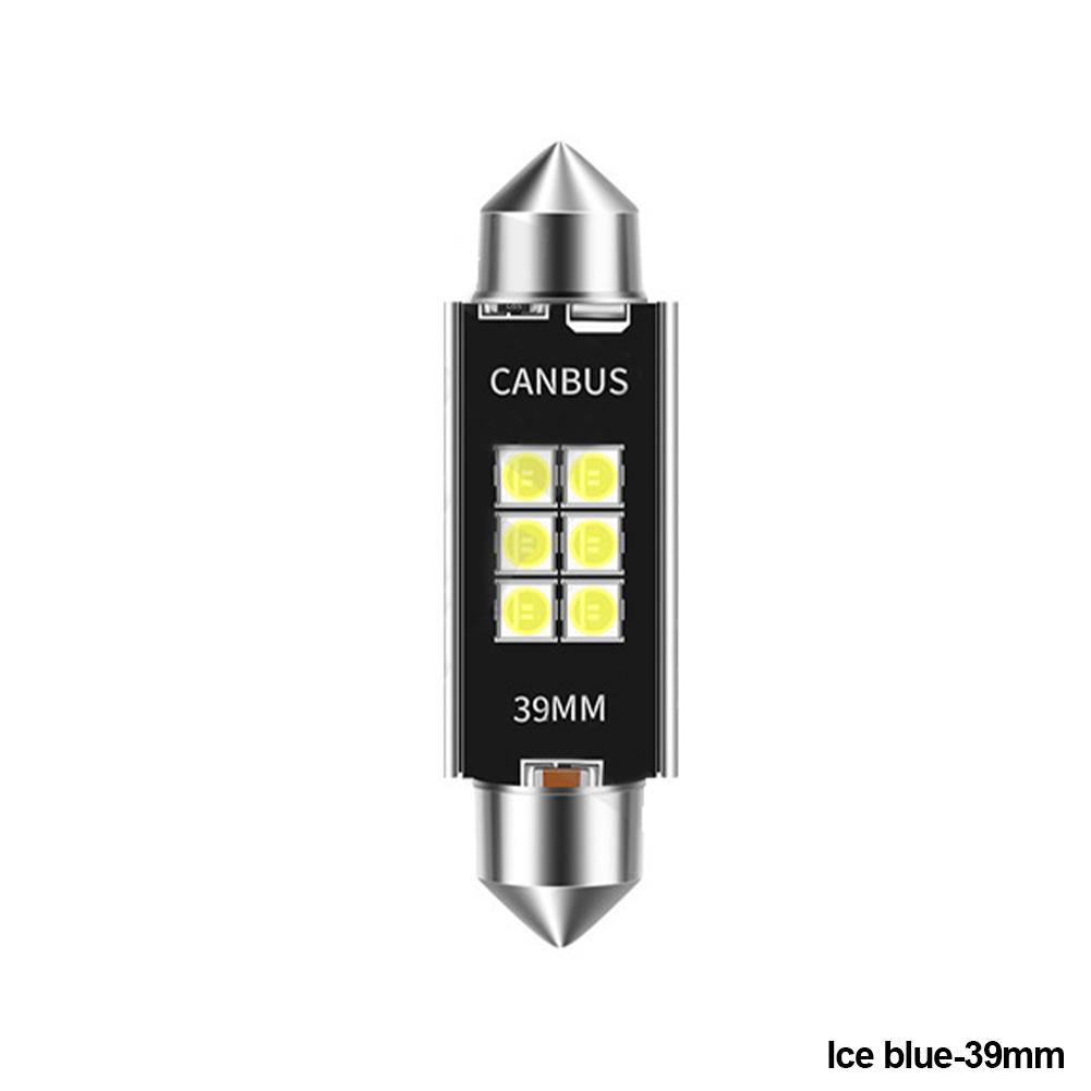 1Pc 31MM 36MM 39MM 41MM 6LED 3W Bulbs Canbus Festoon C5W 3030 Chip Car Interior Dome Light Reading Light 12V/24V White Ice Blue Bulbs 7