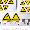 Self-Adhesive PVC Warning Sticker: High Voltage, Electric Shock, High Temperature Caution