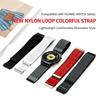 22mm Universal Hook and Loop Nylon Watch Band Soft Breathable Replacement Strap for Samsung Huawei Xiaomi Garmin CMF OPPO Vivo 22mm Regular Watches