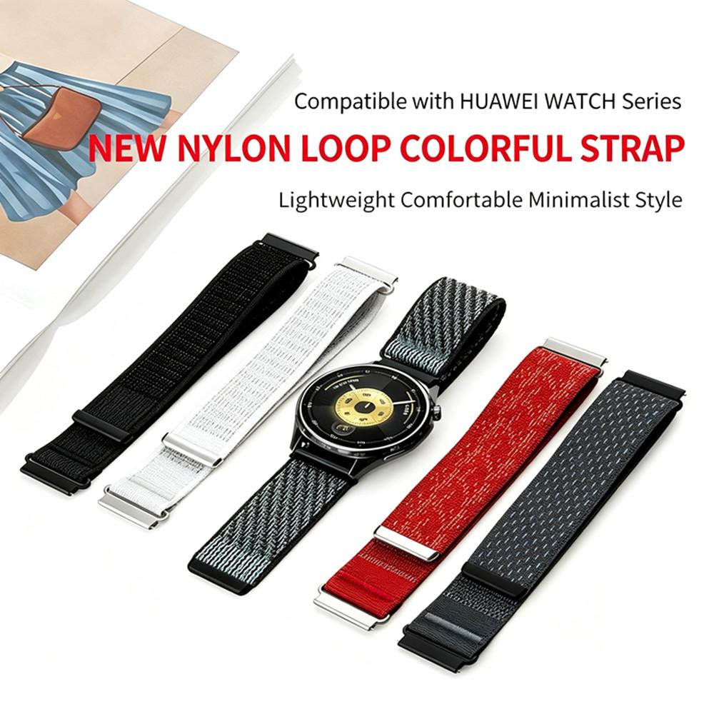 22mm Universal Hook and Loop Nylon Watch Band Soft Breathable Replacement Strap for Samsung Huawei Xiaomi Garmin CMF OPPO Vivo 22mm Regular Watches