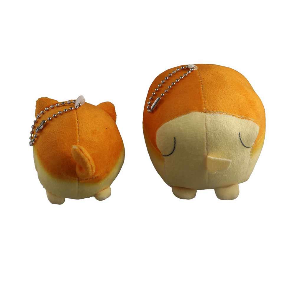 Plush Cute Bread Dog Key Chain Shiba Inu Cartoon Plush Doll Toy Kawaii Plush Animal Pendant  Men