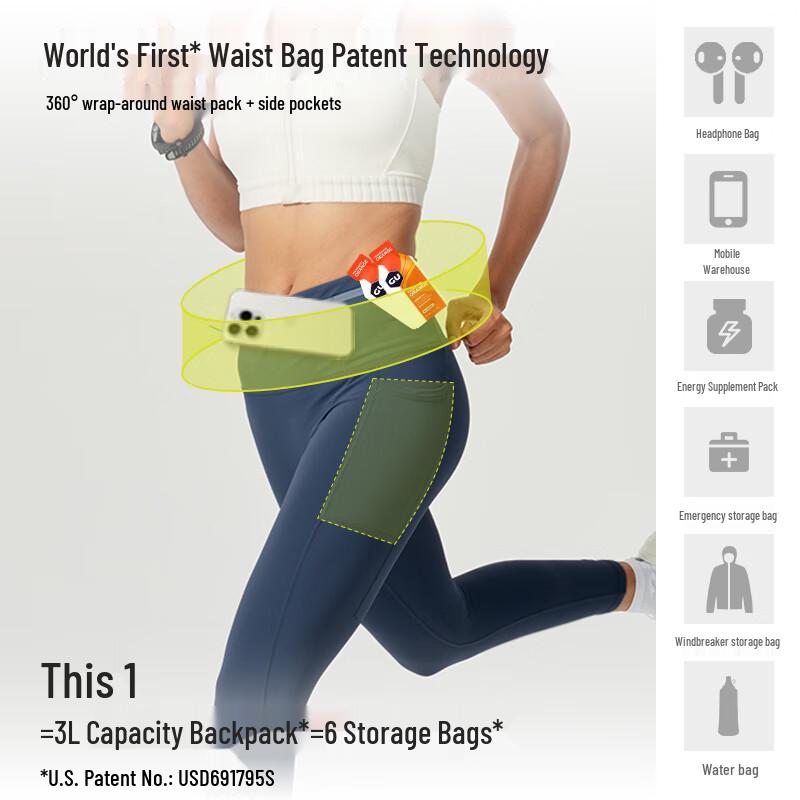 Feibite Women's Running Yoga Compression Cropped Pants 3.0