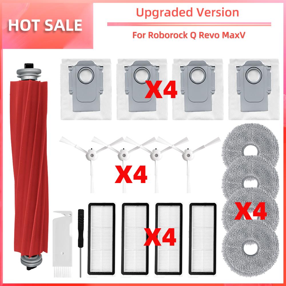 Совместимость с роботом-пылесосом Roborock Q Revo MaxV Основная боковая щетка Фильтр HEPA Швабра Запасные части для пылесборника Аксессуары