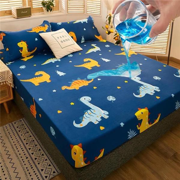 2023 Супер водонепроницаемая простыня, наматрасник, защита для кровати, постельное белье с четырьмя углами и резинкой, двойное покрывало для пары