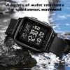 Time Countdown LED Luminous Waterproof Alarm with Calender Clock Square Sports