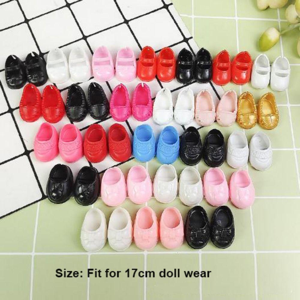 1 pairs PVC Doll Shoes Boots Cute General-Purpose Doll Body Shoes Mini Shoes for 17cm Dolls