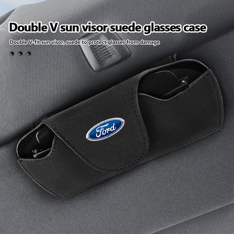 For Ford Car Sunglasses Protect Storage Cases Sun Visor Glasses Box Accessories Focus mk2 mk3 mk4 Fiesta Ranger Mondeo S-MAX APR1