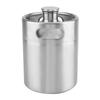 Mini Stainless Steel Beer Barrel with Spiral Cover Lid Practical Home Hotel Supplies(2L)