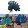 Metal Peacock Statue Decorative Sculpture Figurine Crafts Household Supplies for Indoor Outdoor Garden Yard Patio Decor