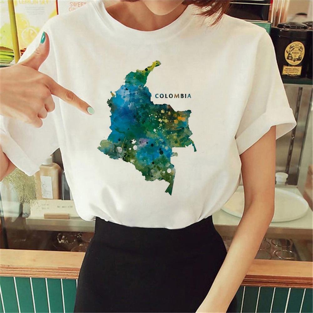 Колумбия Футболка женская уличная одежда футболки девушка аниме графика харадзюку одежда