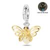 925 Silver Gem Butterfly Dragonfly Flowers Charms Pendant Fit Pandach 925 Bracelets DIY Little Fresh Jewelry