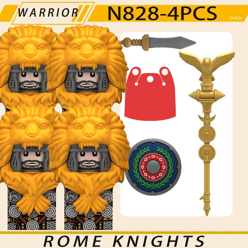 MOC Средневековый Военный Рим Рыцари Серия Строительные Блоки Замок Солдаты Фигурки Аксессуары Щит Кирпичики Рождественские Игрушки Подарки
