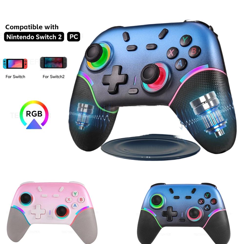 Беспроводной RGB BT Контроллер для Nintendo Switch 1/2/OLED Геймпад для Android Телефона/ПК Джойстик с эффектом Холла с функцией Турбо
