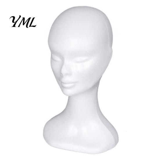 Foam Mannequin Head Head, Male Female Hat Display Stand, Cosmetology Training Lightweight Model for Wig Storage Hair Styling Tool