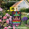 1pc Funny Dog Slogan Garden Flag - Double-Sided, 30.48x45.72 cm, Outdoor Decor