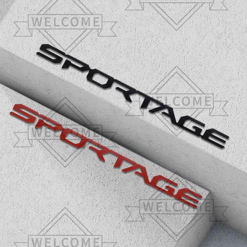 AANC1 3D Car Stickers For KIA Sportage Hybrid HEV GT Line LX EX SX Emblem Auto Body Letter Badge Trunk Decal Decoration Accessories