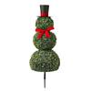 Yousheng Christmas Snowman Topiary Artificial Snowman Shaped Topiary Tree Pot with Red Bow Santa Hat for Indoor Outdoor Home Porch Yard Holiday Decor