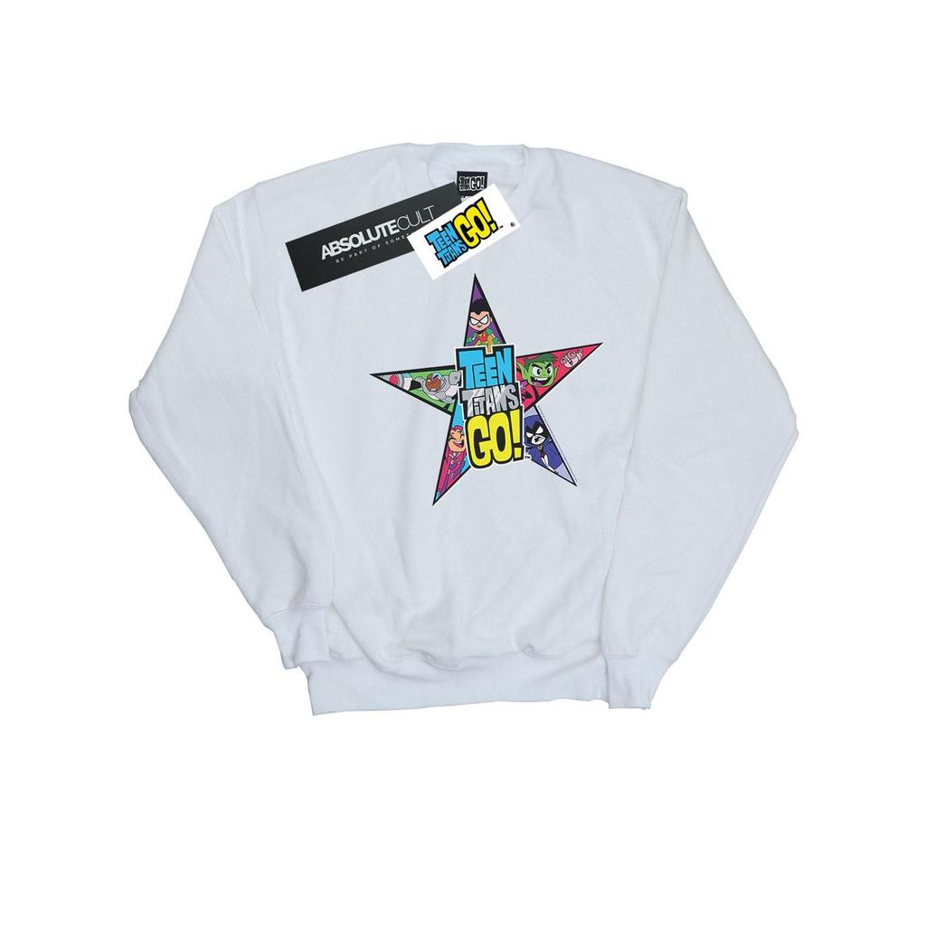DC Comics Mens Teen Titans Go Star Logo Sweatshirt