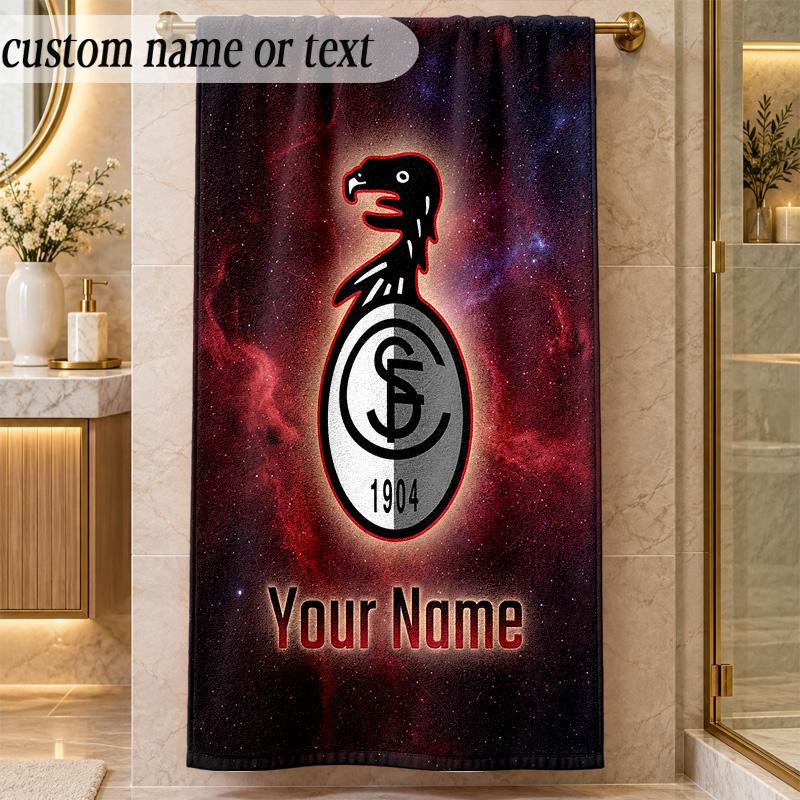 Beach TowelSC Freiburg FC Custom Name Text Personalized Soft Towel for Beach Pool Indoor Home Decor Gift