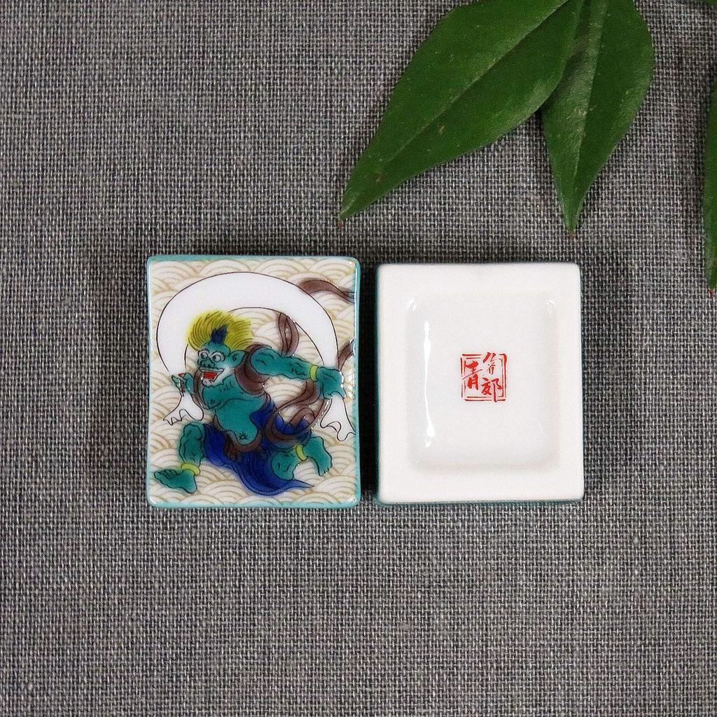 Stylish Kutani Ware Pair Chopstick Rest Fujin Ceramic Cutlery Made in Japan Set, Design, Rest,